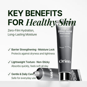 Orien cream texture close-up demonstrating lightweight finish and quick absorption