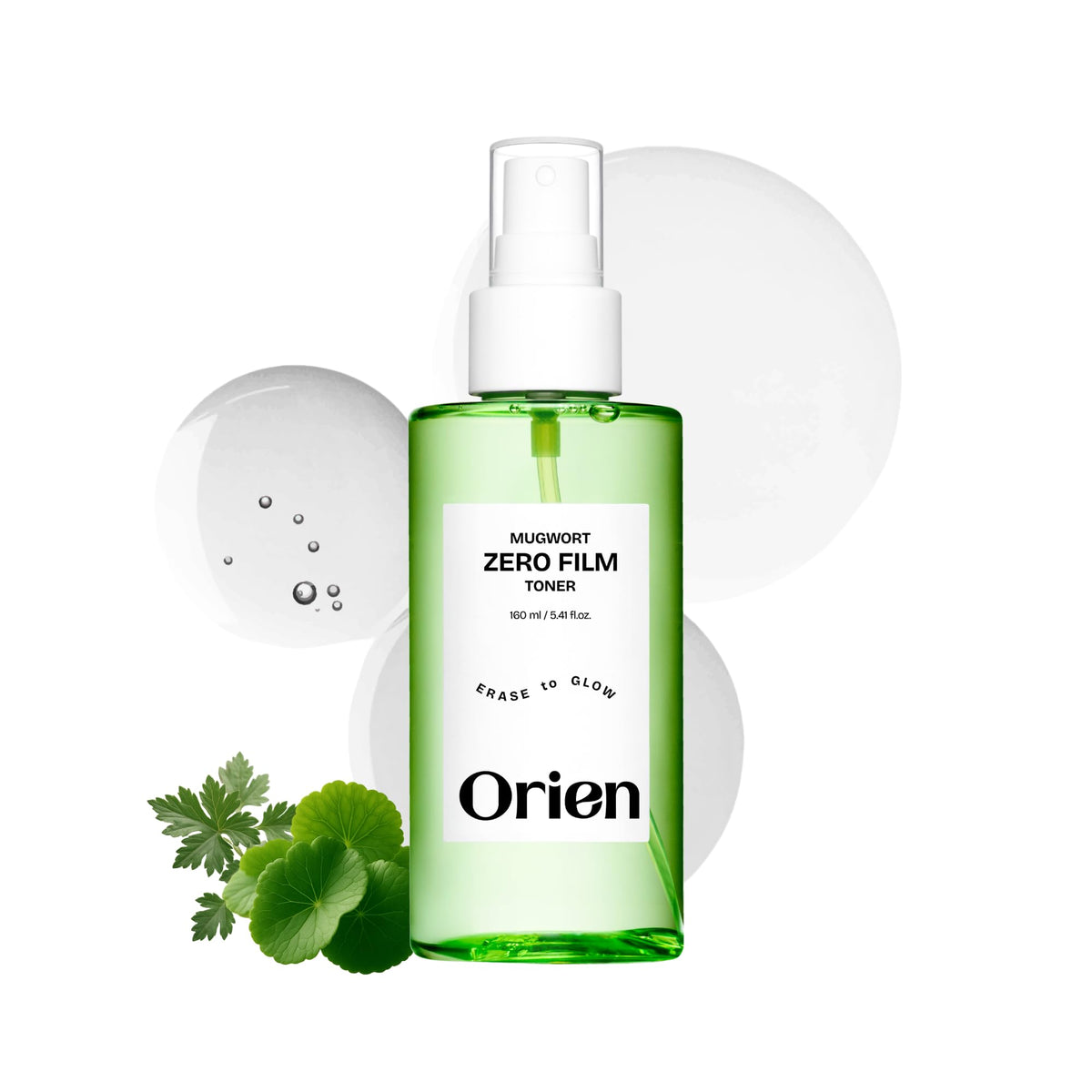 Orien bottle front packaging showing clean design and calming benefit