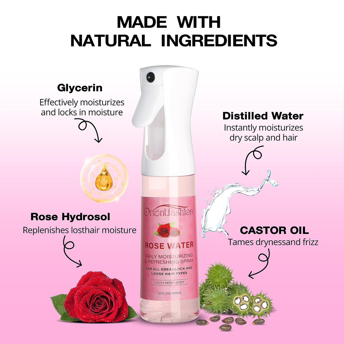 Orientfashion fine spray mist texture demonstrating even, non-greasy application