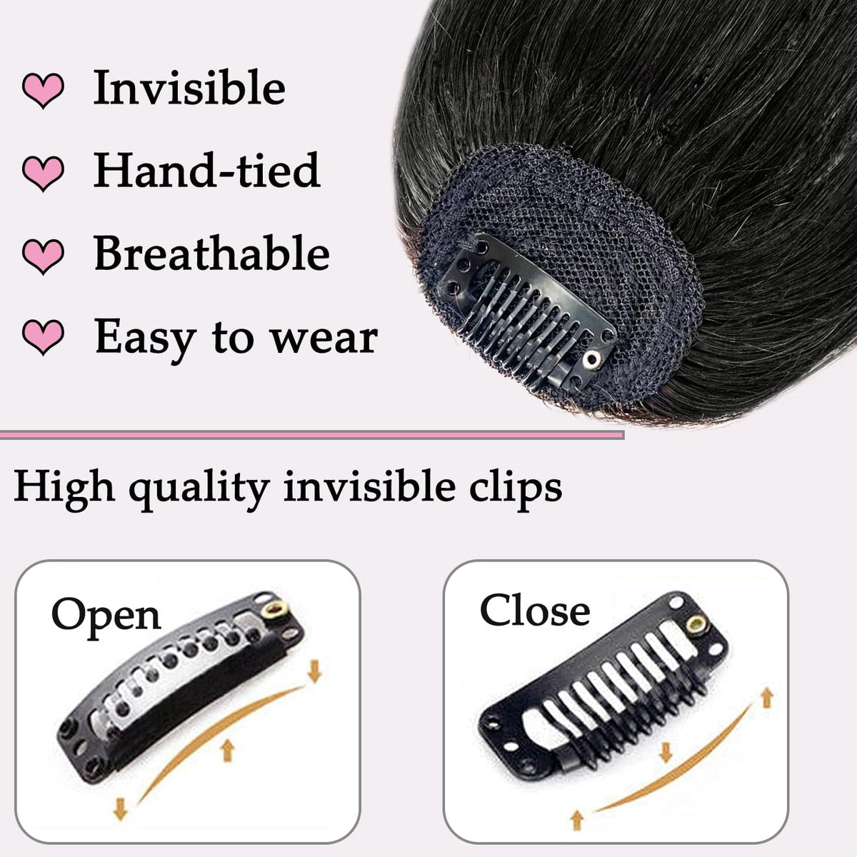 ORIGEN clips and weft detail showing secure attachment and comfort