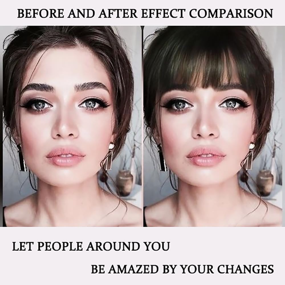 ORIGEN bangs worn by model showing instant style change benefit