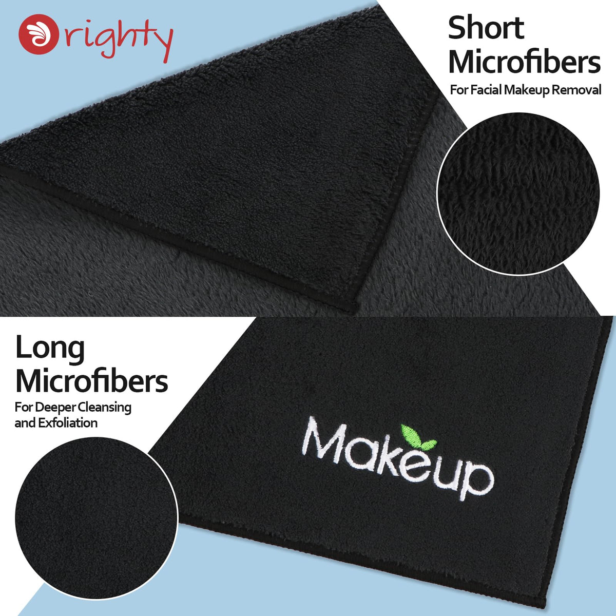 Orighty cloth held in hand demonstrating 13x13 inch size and ease of use