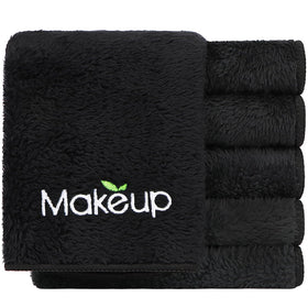 Orighty front view of six black cloths showing compact pack and convenience