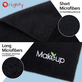 Orighty towel in use removing makeup from cheek demonstrating effective makeup removal