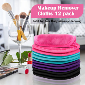 Orighty cloths on bathroom counter conveying simple sustainable skincare routine
