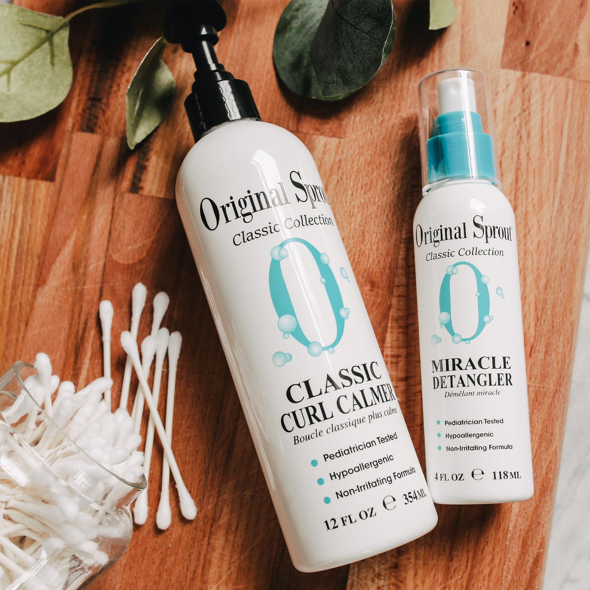 Original Sprout being applied to damp hair for defined, frizz-free curls