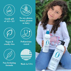 Original Sprout back label with ingredient list highlighting gentle, plant-based formula