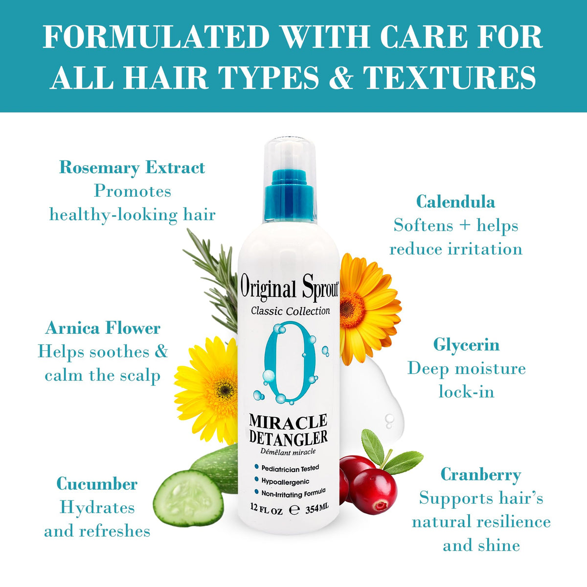 Original Sprout texture droplet on fingers showing lightweight, non-greasy feel
