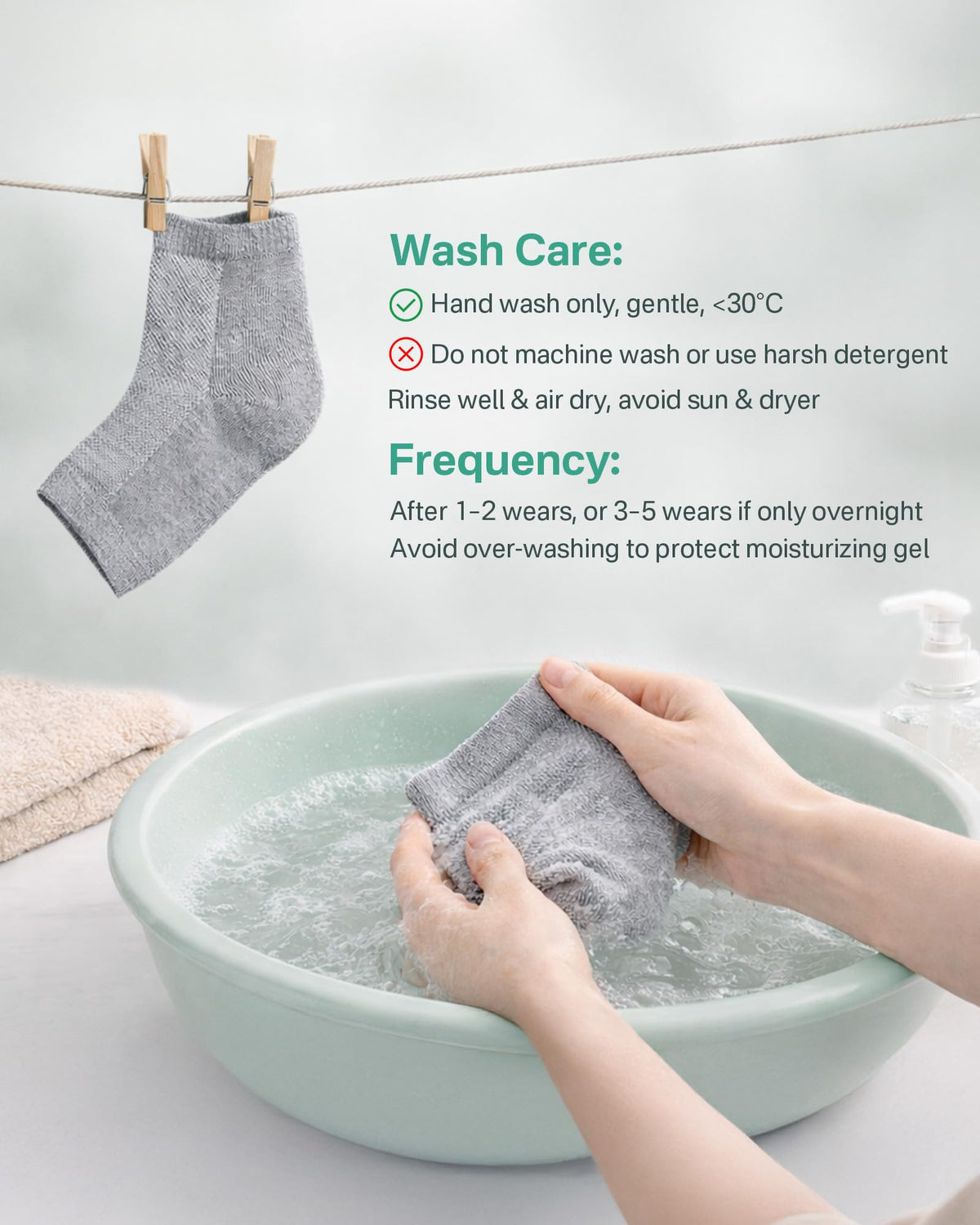 Originbuty bedside overnight routine staging showing ease of nightly use