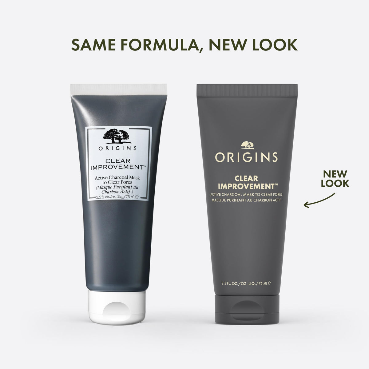Origins charcoal mask texture close-up showing creamy matte paste for deep cleaning