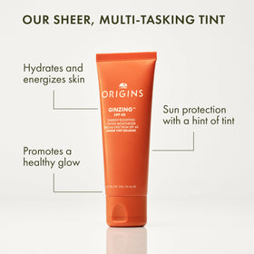 Origins GinZing creamy texture close-up highlighting lightweight hydration and smooth finish