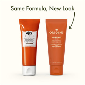 Origins GinZing compact tube inside a travel bag showing portability and on-the-go protection