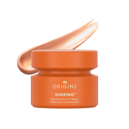 Origins GinZing warm front packaging shows jar and lid, clear product identity