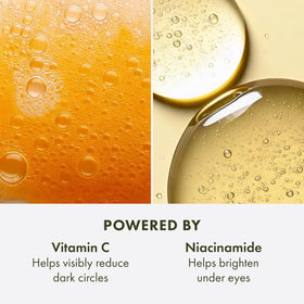 Origins GinZing warm caffeine and ginseng ingredients arranged, energizing benefit shown