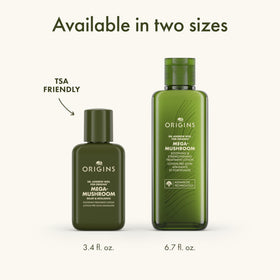 Origins on bathroom shelf in lifestyle scene suggesting daily use