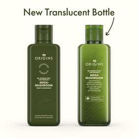 Origins lotion pouring closeup illustrating lightweight hydrating texture