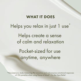 Origins on-the-spot balm open pot showing aromatherapy relief on the go benefits