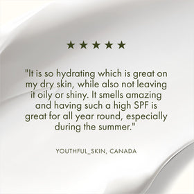 Origins product with white tea leaves highlighting antioxidant benefits