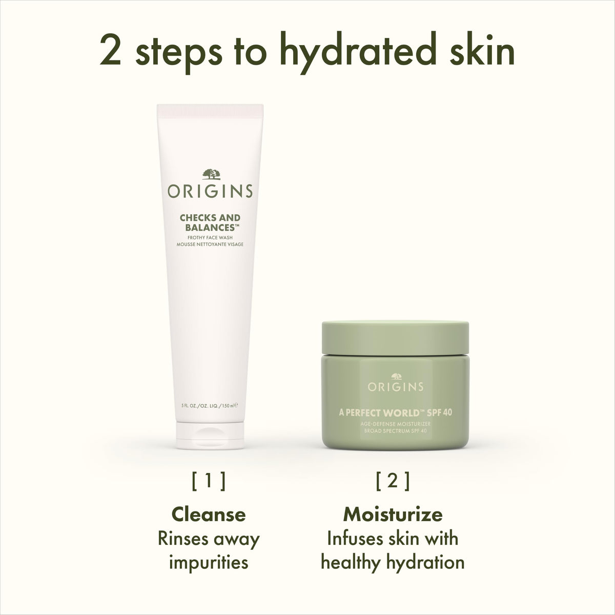 Origins product on bathroom shelf suggesting daily routine convenience