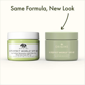Origins texture close-up with open cap illustrating lightweight absorption