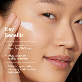 Origins moisturizer dispensed on hand demonstrating easy application benefit