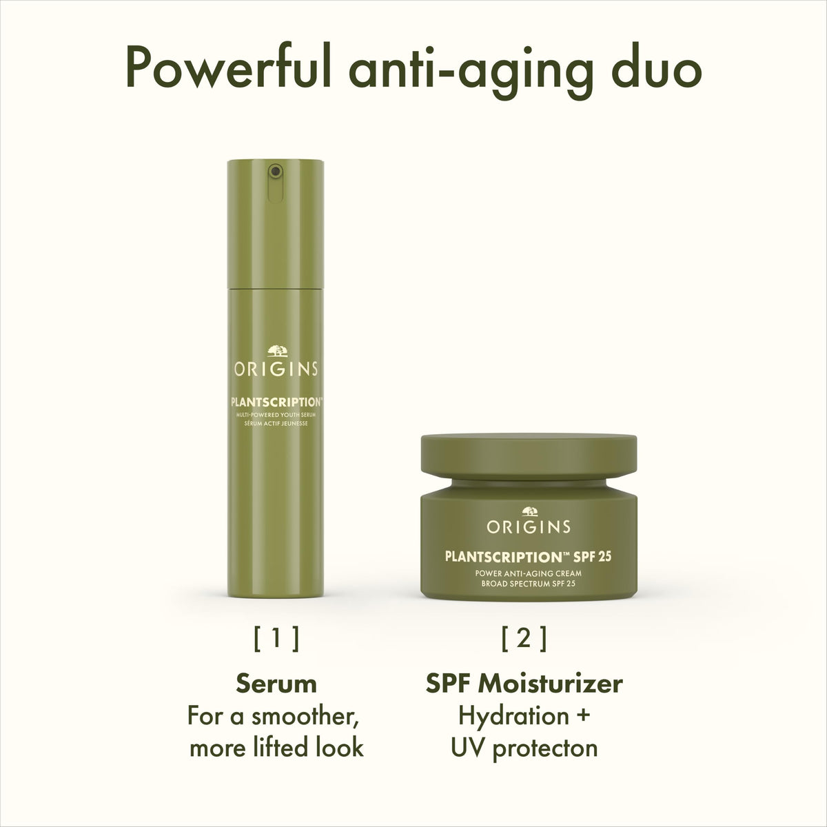 Origins Plantscription being applied to face for daily protection