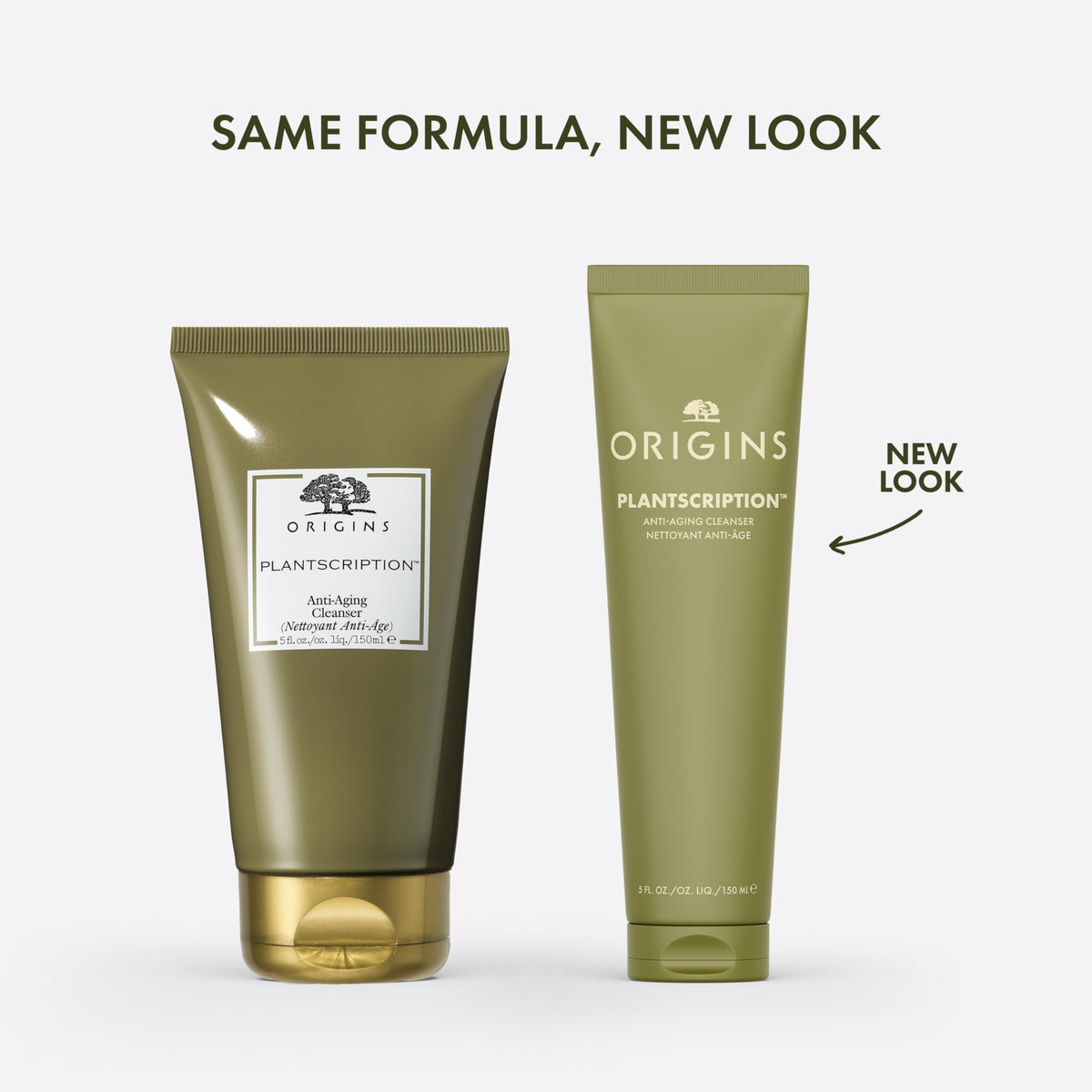 Origins Plantscription pump close-up highlighting dispenser for easy, mess-free use benefit
