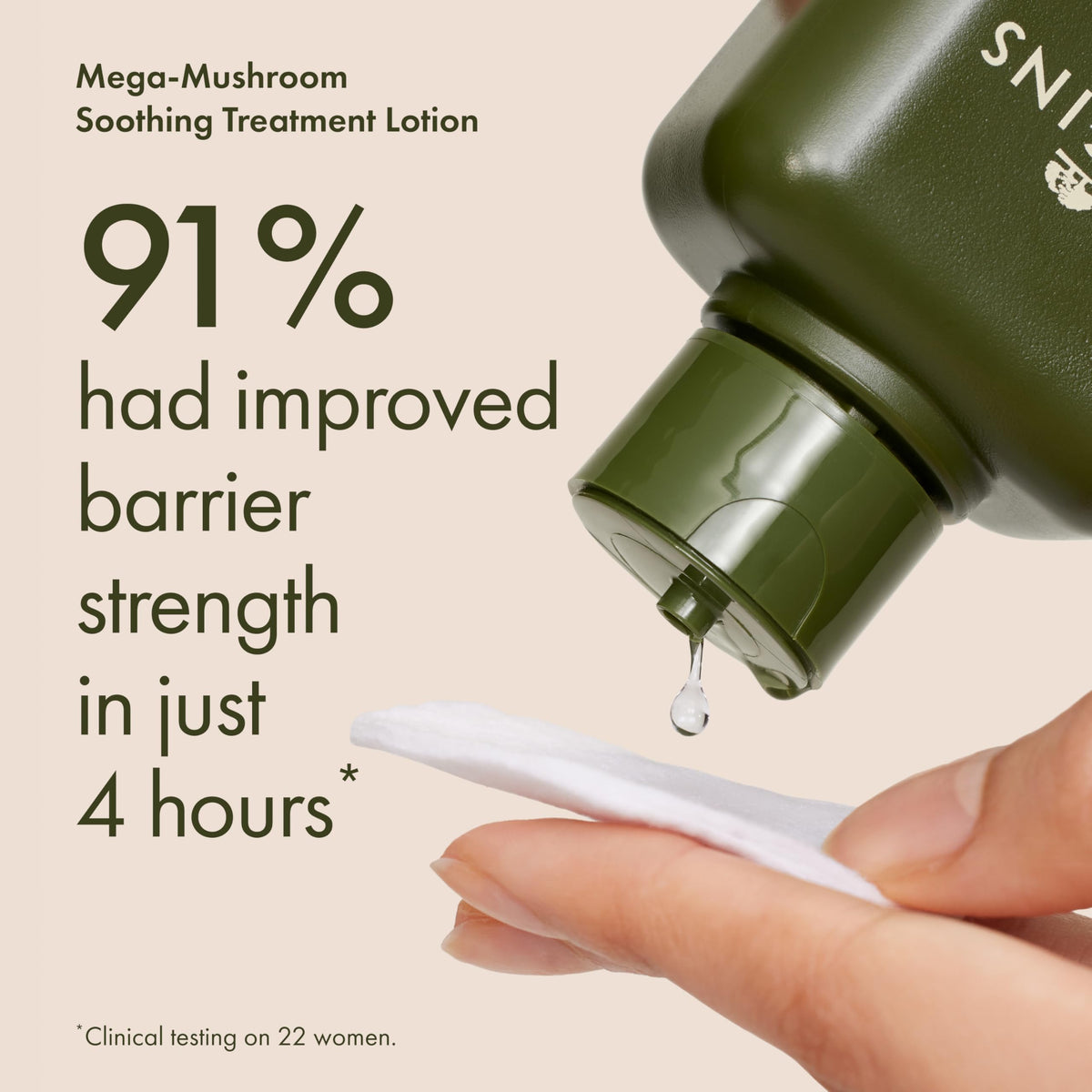 Origins Plantscription serum dropper above skin depicting peptide action for firmer look
