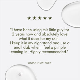 Origins spot treatment pictured beside sunscreen highlighting daytime protection reminder
