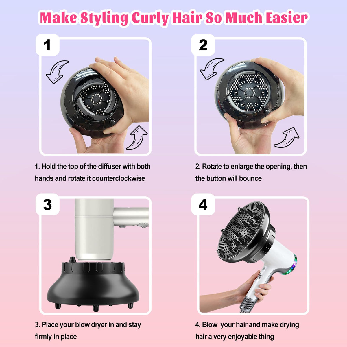 Orista Finds included shampoo brush and attachment ready for styling prep