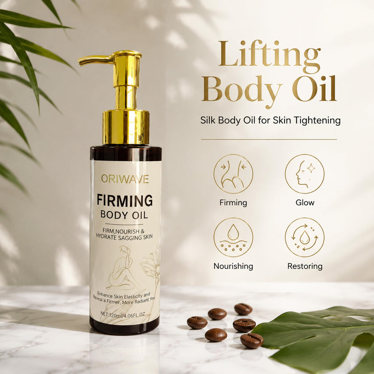 ORIWA VE applied to damp skin after shower to lock in moisture and soften skin