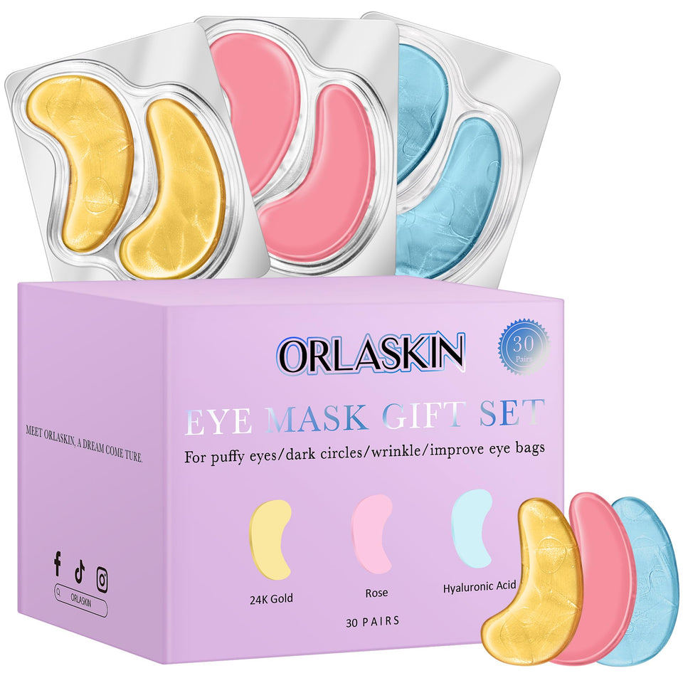 ORLASKIN front packaging showing compact 30-pair bag and branding benefits