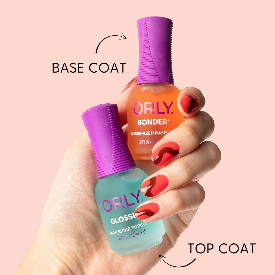 Orly Bonder texture close-up displaying rubberized film for better grip