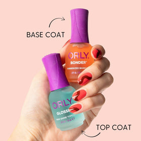 Orly Bonder texture close-up displaying rubberized film for better grip