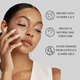 Orly Builder curing under lamp highlighting fast, long-lasting hardening benefit