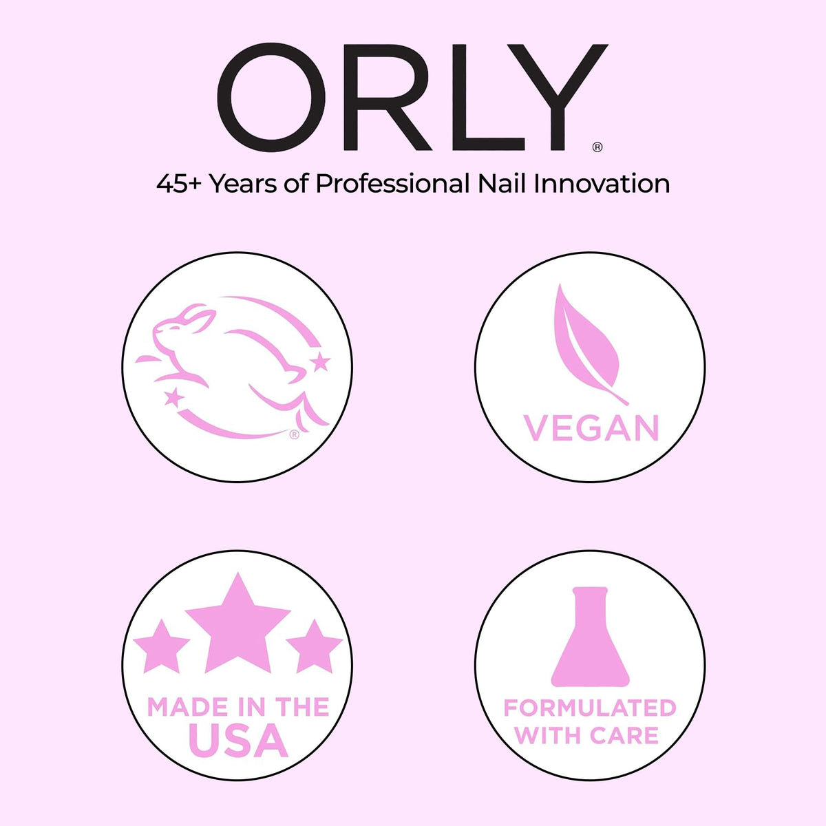 Orly displayed in manicure setting conveying professional results and salon-style care