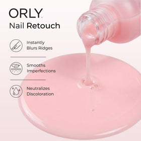 Orly Nail Retouch before and after nail comparison showing visible ridge reduction
