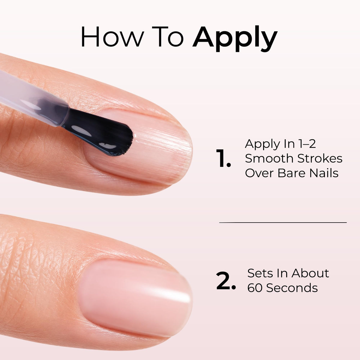 Orly Nail Retouch in-use application on fingernail delivering quick-dry smoothing
