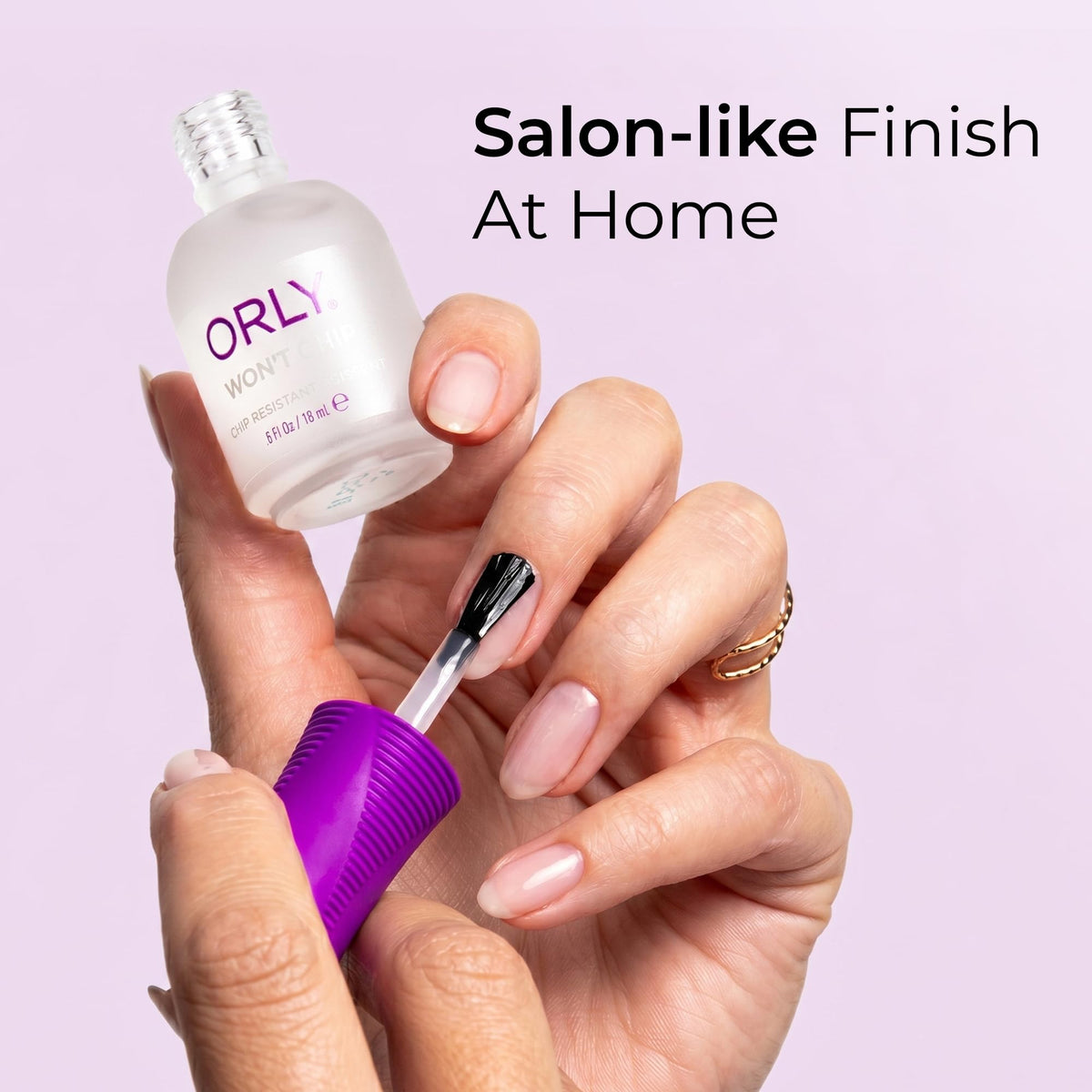 ORLY on finished nails showing mirror-like shine that enhances color depth and gloss