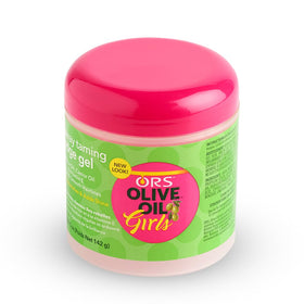 ORS Olive Oil Girls applied at hairline showing sleek edges and moisturized shine