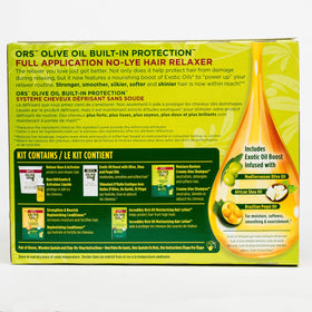 Close-up of ORS cream texture highlighting olive oil conditioning