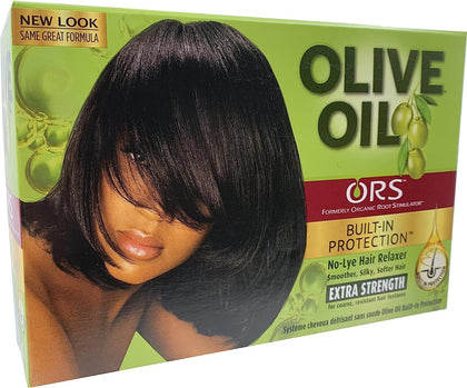ORS relaxer front packaging showing kit and benefits