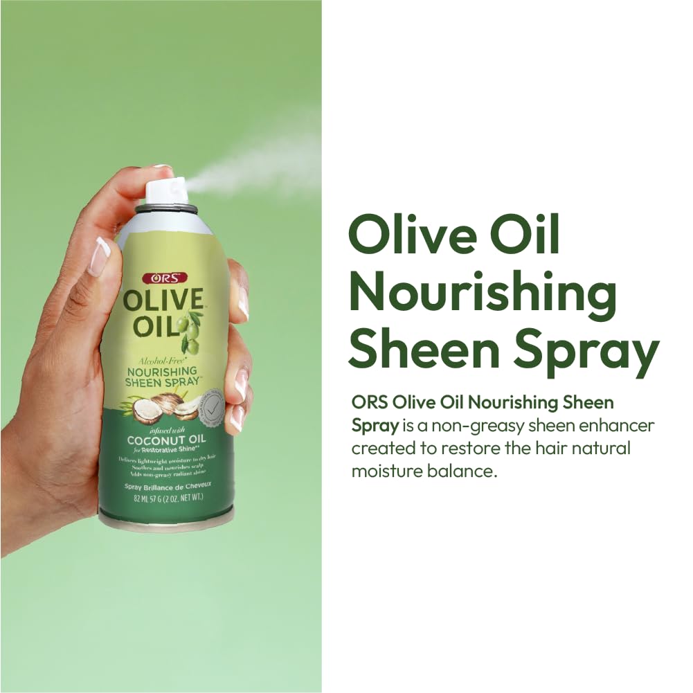 ORS ingredient label close-up highlighting olive and coconut oils