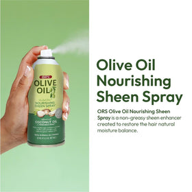 ORS ingredient label close-up highlighting olive and coconut oils