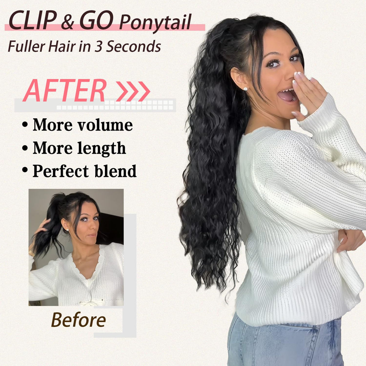 ORSUNCER texture detail of wavy synthetic fibers conveying soft, natural-looking volume