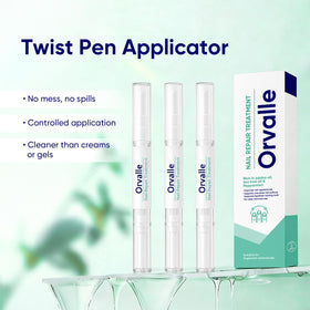 Orvalle before and after nails comparison illustrating improved hydration appearance