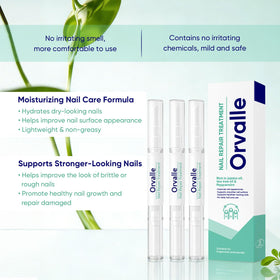 Orvalle pen held in hand to show scale and convenient travel-friendly size