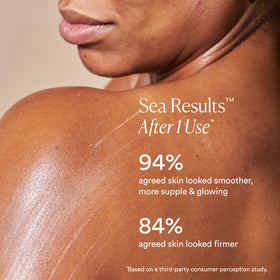 OSEA balm texture close-up showing creamy, fast-absorbing finish