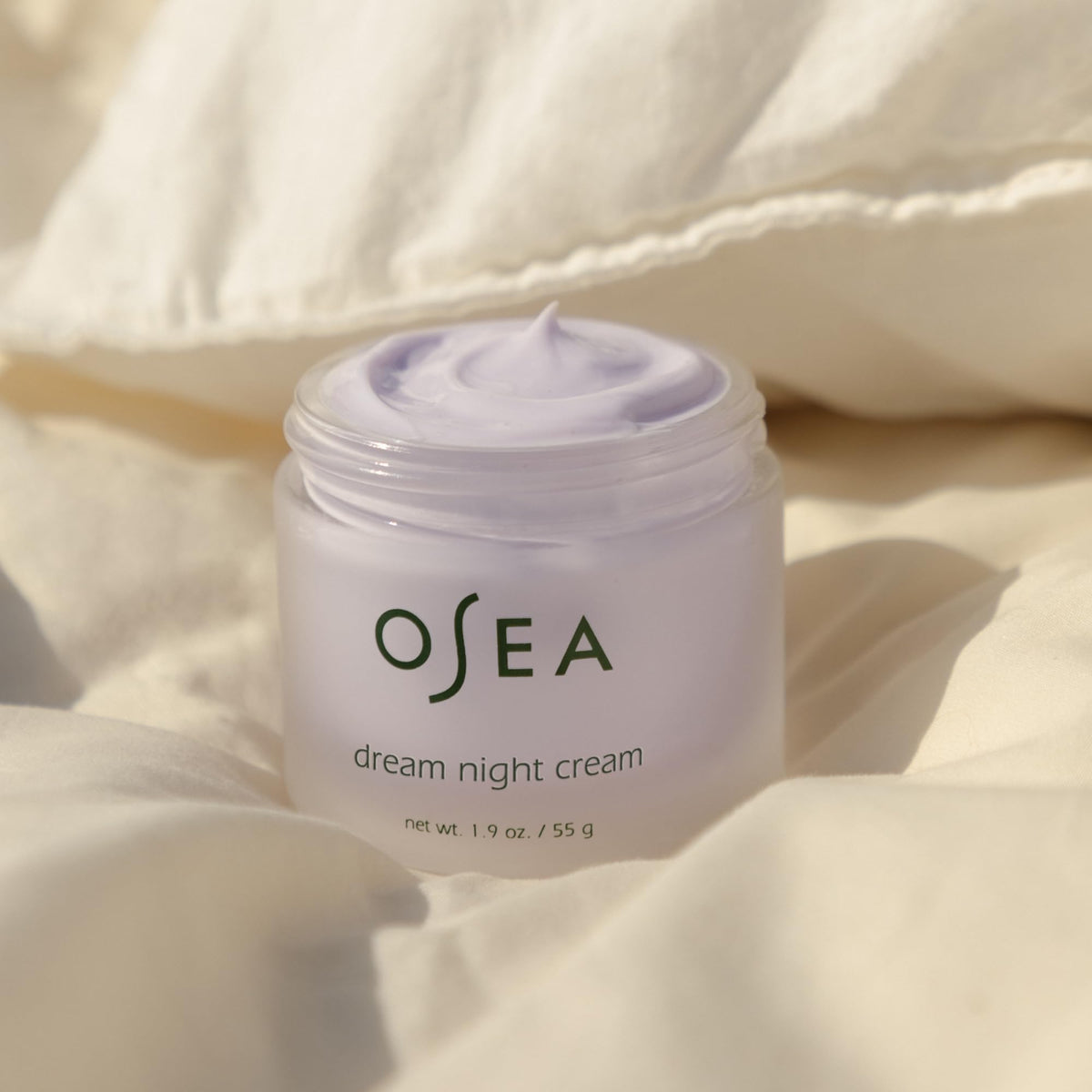 OSEA seaweed and botanicals ingredient display supporting marine-powered results