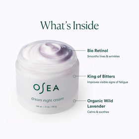 OSEA open jar top view highlighting creamy consistency for skin renewal
